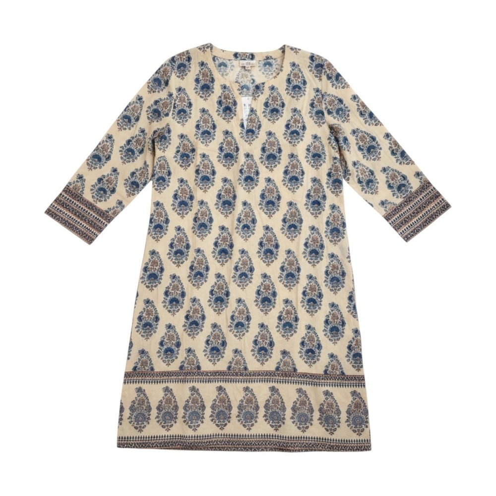 NWT Anokhi Women Indian Block Print Cotton Tunic NEW